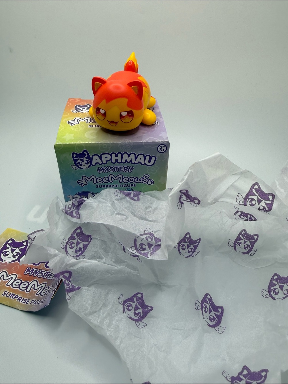 Amphau Mystery MeeMeows surprise cat figure elemental fire cat small